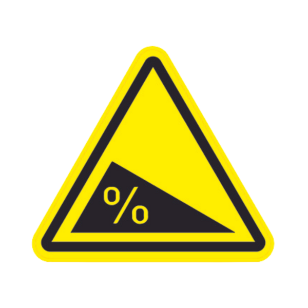 Panneau Triangle PSI Danger Forte pente TRI-ABS152